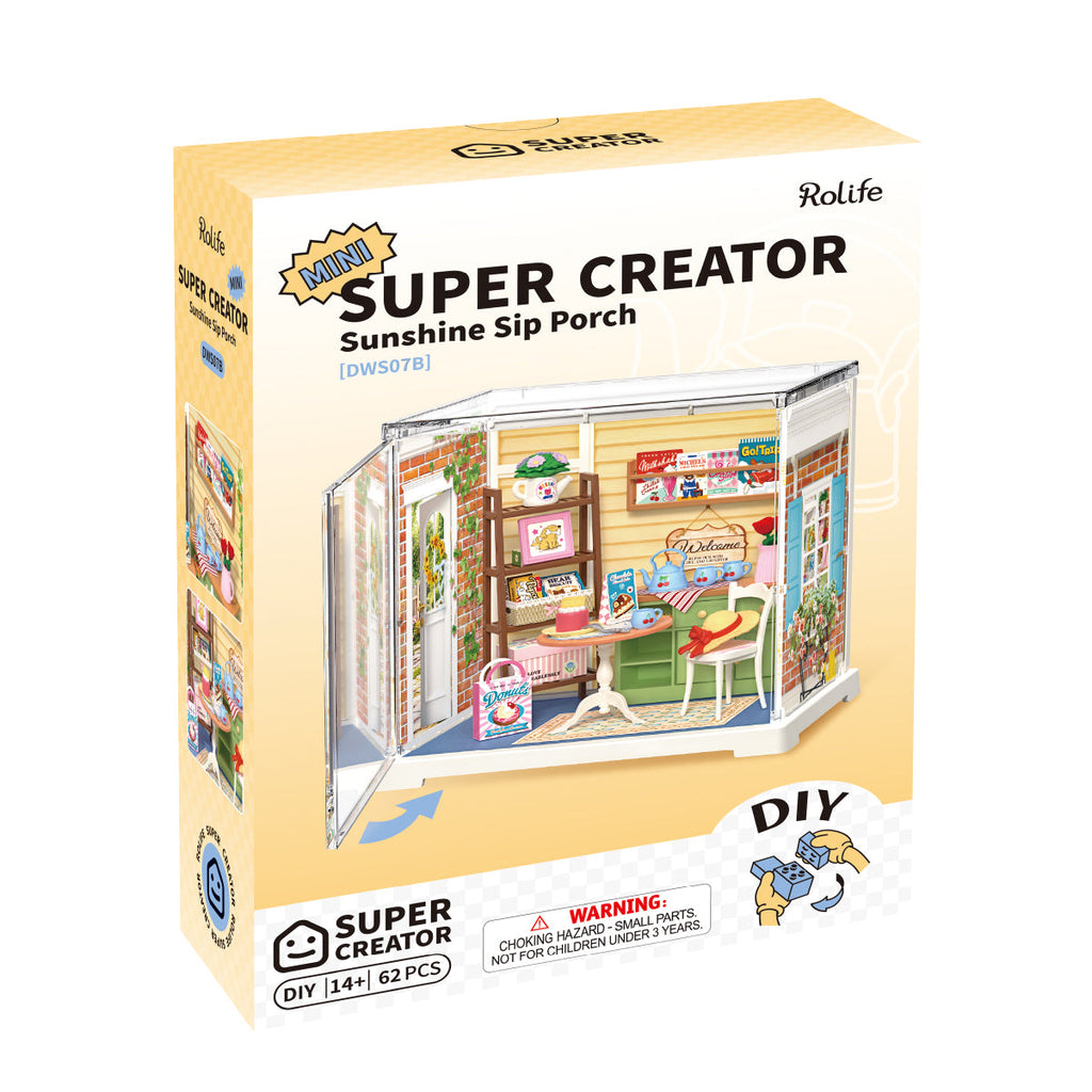 Rolife Sunshine Sip Porch Mini Super Creator DIY Miniature House DWS07B